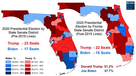 How Floridas State Senate Districts Voted In 2020 Mci Maps Election Data Analyst Election