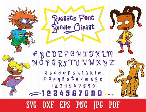 Rugrats Font Svg Rugrats Birthday Party Alphabet Letters Etsy S Sexiz Pix