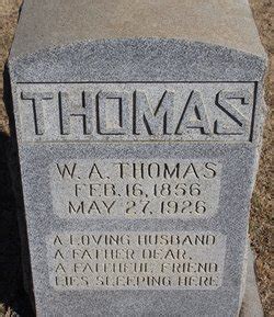 William A Thomas 1856 1926 Find A Grave Memorial