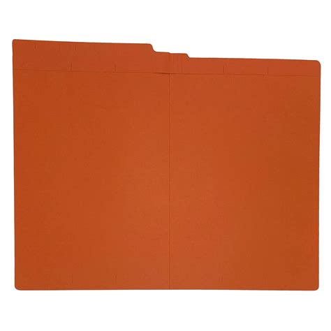 14pt Orange Folders Full Cut 2 Ply End Tab Legal Size Box Of 50