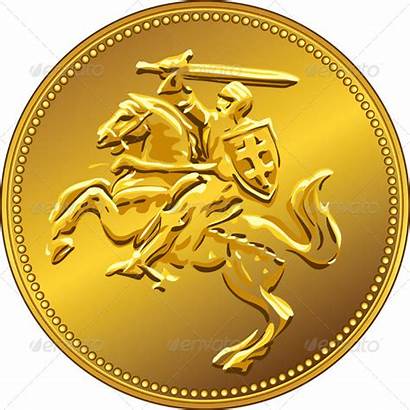 Gold Coin Knight Money Vector Charging Illustration