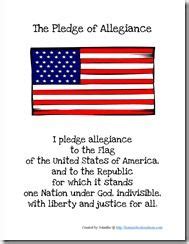 I pledge allegiance to the flag of the united states of america, and to the republic for which it stands, one nation under god, indivisible, with liberty and justice for all. Preschool Corner ~ Pledge of Allegiance & Lord's Prayer ...