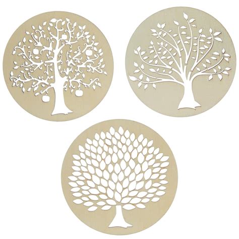 Round Wood Discs With Laser Engraved Trees | Hobby Lobby | 1016872