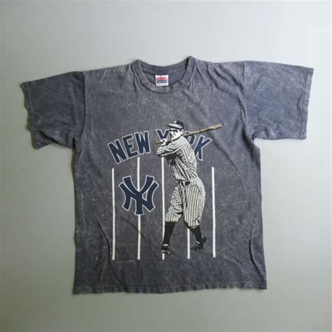 Vintage New York Yankees Baseball T Shirt S Nutmeg L Large Made In