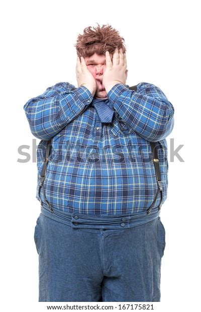 Overweight Obese Country Yokel Squashing His Stock Photo 167175821