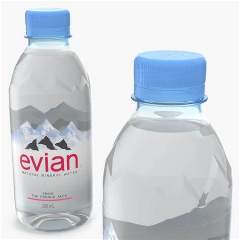 Evian Natural Mineral Water 330ml Plastic Bottle 3d Model 29 3ds