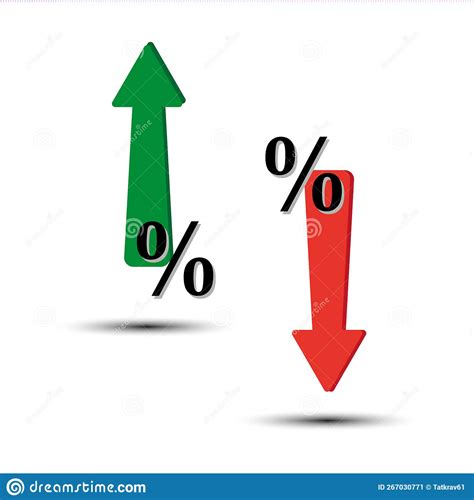 Green And Red Percentage Arrows Trade Arrow Green Arrow Up Red Down