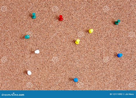 Cork Board With Pins Stock Photo Image Of Brown Billboard 12111092