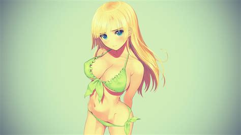 Anime Girls Tony Taka Blonde Bikini Blue Eyes Long Hair Original The Best Porn Website