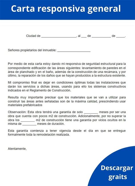 Formato De Carta Responsiva Para Imprimir En Pdf Pdmrea Porn Sex