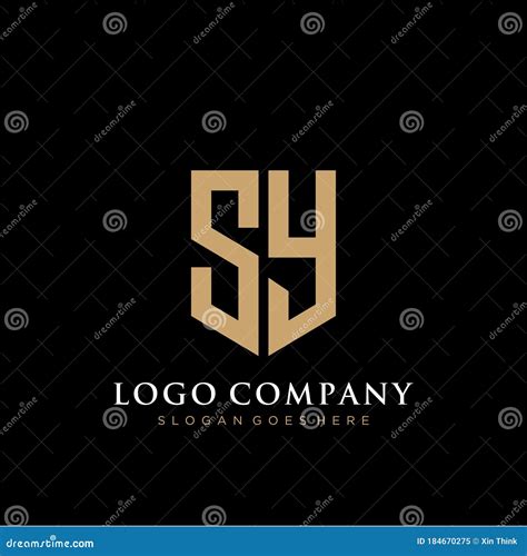 Sy Letter Logo Icon Design Template Elements Stock Vector