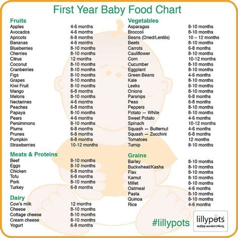 With the amount and variety of food out there, ensuring that your kids eat healthy can be quiet a task. First Year Baby Food Chart | Baby food recipes, One year ...