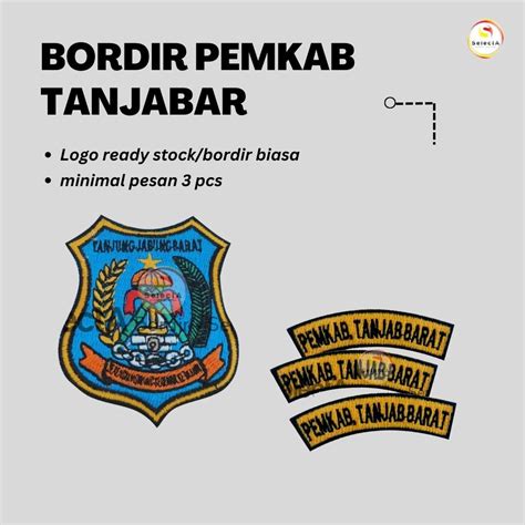 Jual Bordir Logo Patch Pemkab Tanjung Jabung Barat Jambi Ready Stok
