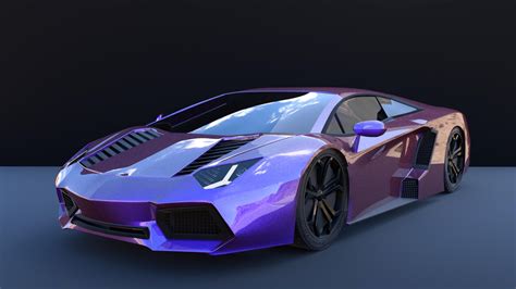 Lamborghini Aventador In Metallic Purple Paint Finished Projects