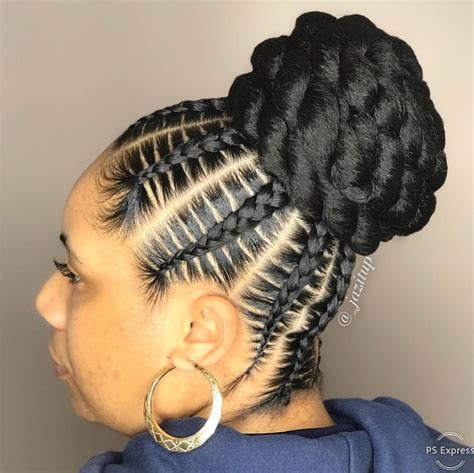 Naturalhairindustryconvention On Instagram Stitch Braiding And Bun On