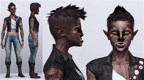 Mod The Sims Eboni Vargas Werewolf Rocker