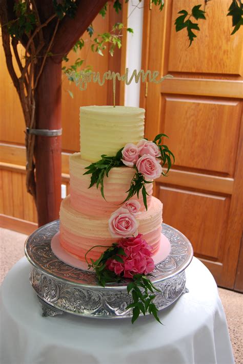 Pink Ombre Wedding Cake 595 Temptation Cakes Temptation Cakes