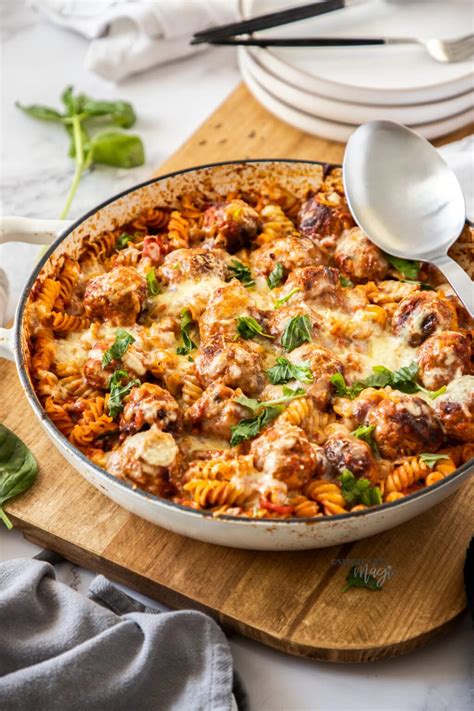 Meatball Pasta Bake Recipe Best Ever Sugar Salt Magic