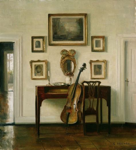 Carl Vilhelm Holsoe Interior Paintings Painting Music Room