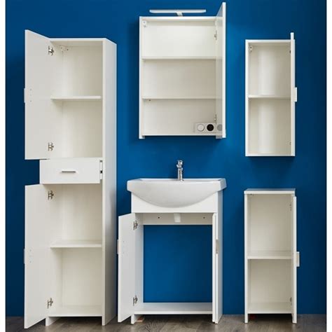Free bathroom cabinet design bathroom cabinet furniture 2020 white modern free stand wholesale bathroom display cabinet ··· floor free standing white pvc foam board waterproof bathroom furniture set storage cabinet with invisible trash can. Wilmore Floor Standing Bathroom Cabinet White High Gloss ...