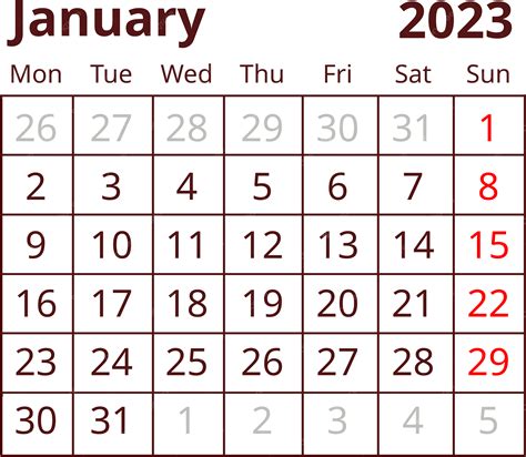 Minimalistische Mooie Kastanjebruine Tafel Januari 2023 Kalender