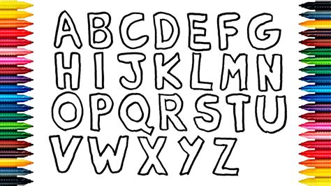 Drawing Alphabets How To Draw Alphabet And Painting Alphabets Youtube