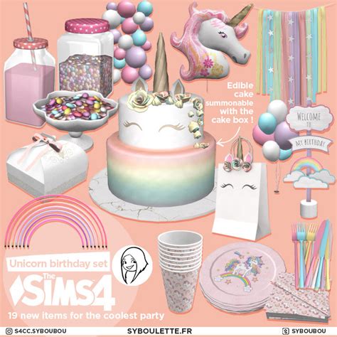 Syboulette S4cc — Unicorn Birthday Set