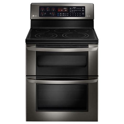 Lg 67 Cu Ft Electric Double Oven Range With Easyclean In Black