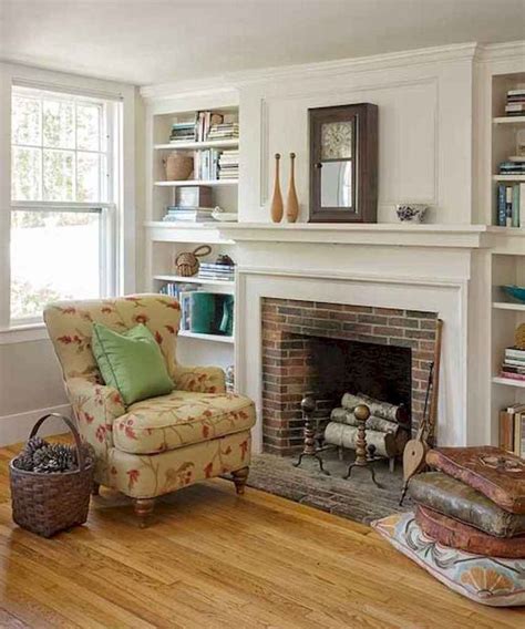 80 Incridible Rustic Farmhouse Fireplace Ideas Makeover 47