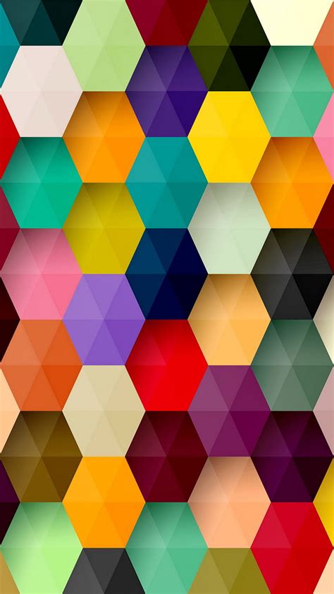 Colorful Geometry Abstract Background Colors Geometric Hexagons