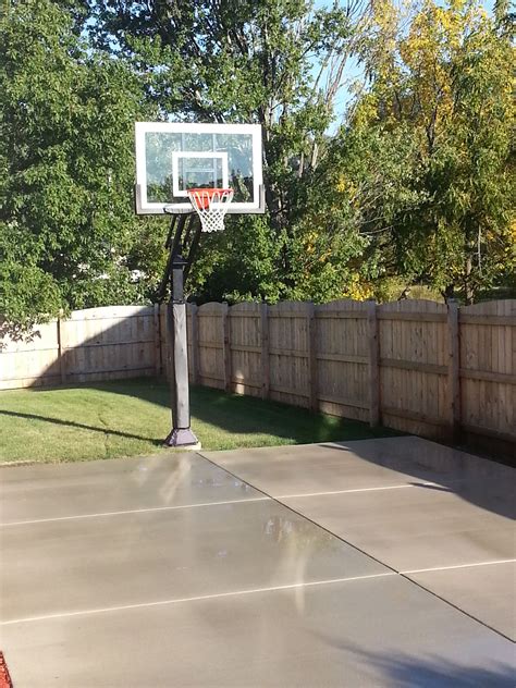 If you think about another basketball hoop let us know and we will look at it as there are many other basketball hoop choices. The backyard fence encompasses this Pro Dunk Silver ...