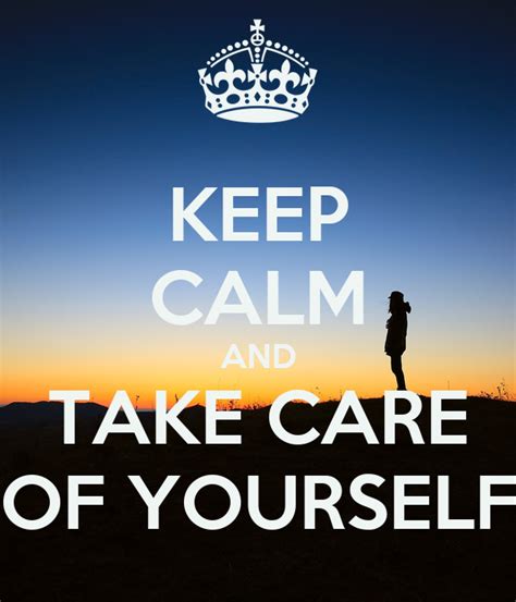 Keep Calm And Take Care Of Yourself Poster Bunny Blue Keep Calm O Matic