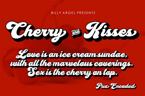 Cherry And Kisses Revised Billy Argel Fonts
