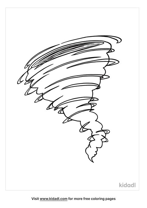 Free Tornado Coloring Page Coloring Page Printables Kidadl