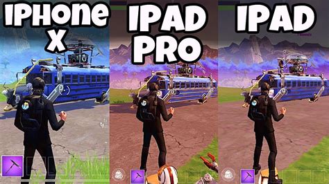 However, the game later expanded to mobile gaming and allowed android and ios users to play the game. iPhone X vs iPad vs iPad PRO - FORTNITE Mobile - App ...