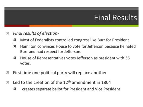 Ppt Election Of 1800 Powerpoint Presentation Free Download Id2842352