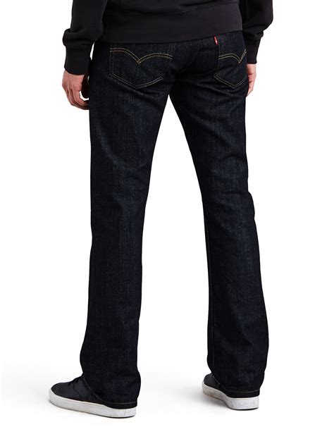 Levis Mens 527 Low Rise Slim Fit Boot Cut Jeans Tumbled Rigid
