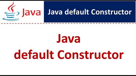 The constructor is called when an object of a class is created. Java default Constructor | Java Tutorial - YouTube