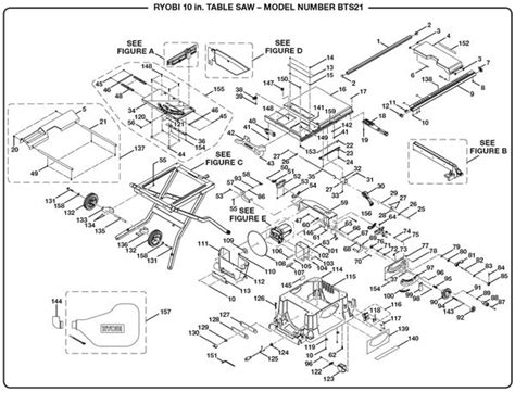 Ryobi Table Saw Parts Diagram