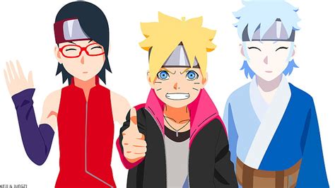 Hd Wallpaper Naruto Boruto Boruto Uzumaki Boy Girl Minimalist