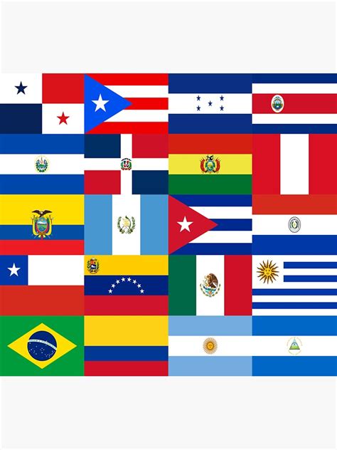 Printable Latin American Flags