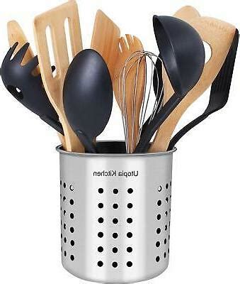 Utopia Kitchen Stainless Steel Cooking Utensil Holder 5