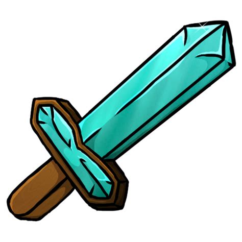 Minecraft Diamond Sword Icon Png Clipart Image