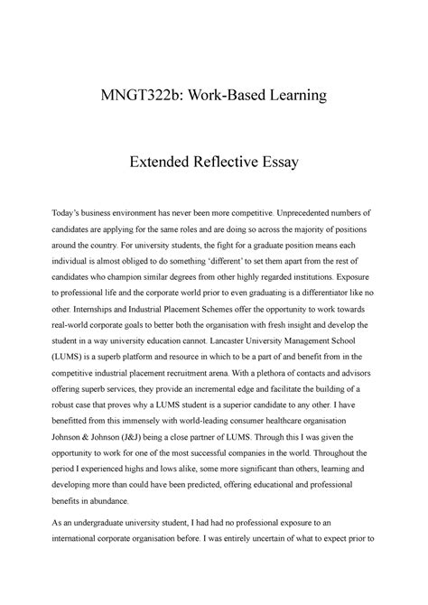 Write A Reflective Essay Reflective Essay Writing Tips