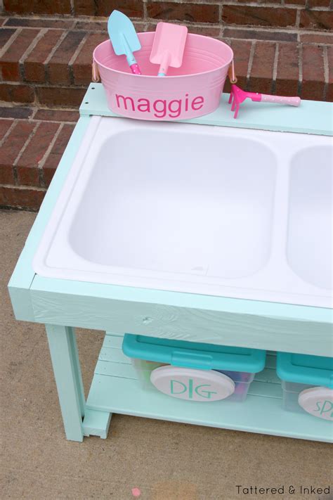 Remodelaholic Build A Kids Sand And Water Table From An Old Sink