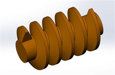 Worm Gear 3D CAD Model Library GrabCAD