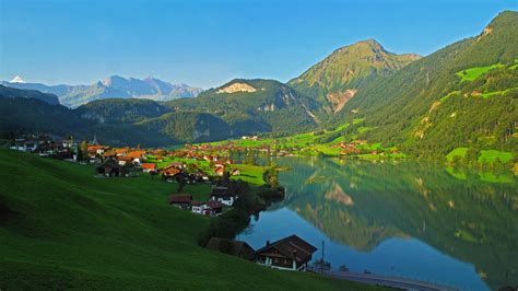 Switzerland Landscape Switzerland Landscape Near Lioson Lake
