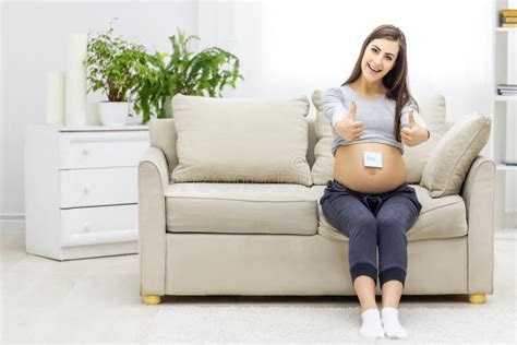 Pregnant Woman Showing Her Naked Big Belly Stock Image Image Of Mother Birth 59915795