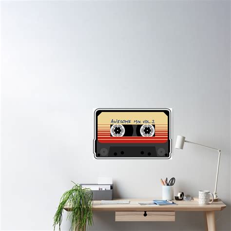 Awesome Mixtape Vol 2 Cassette Retro Poster By Boom Art Redbubble