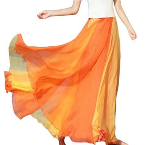 Toptie Toptie Full Circle Skirt Flowing Maxi Skirts Best Chiffon